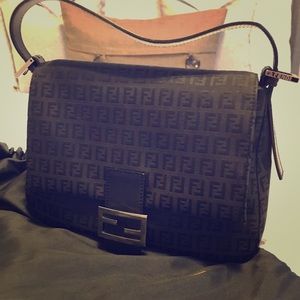 Authentic Fendi Zucca Canvas Forever Mama Handbag